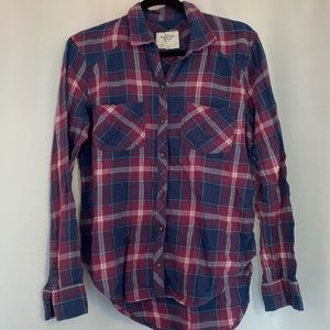Abercrombie Pink/Purple/Blue Flannel Shirt